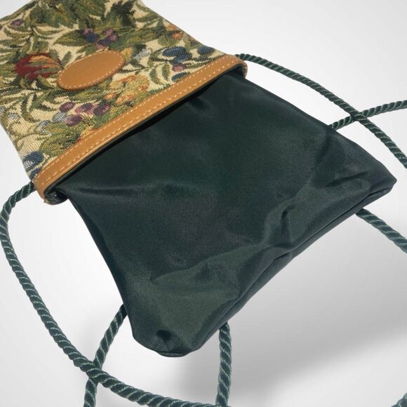 Royal Tapisserie Tapestry Purse Crossbody Shoulder Bag Fabric Lined Floral 6x7" - Picture 5 of 7